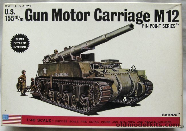 Bandai 1/48 US 155mm Gun Motor Carriage M12, 8289 plastic model kit